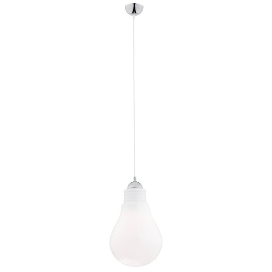 Hänglampa Kannus glas opal, kabel transparent