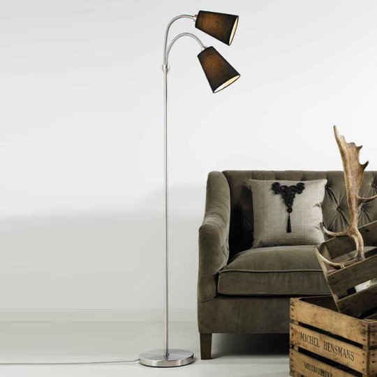Tvådelad golvlampa Lelio med flexarmar