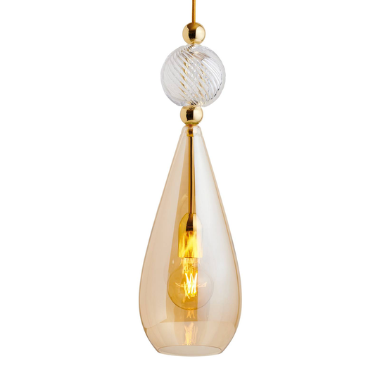 EBB & FLOW Smykke L guld guldrök crystal swirl