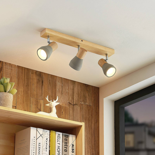 ELC Eletta LED-takspotlight, 3 lampor, lång