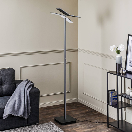 Lucande Kamari LED-golvlampa antracit utan läsarm