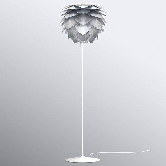 UMAGE Silvia medium golvlampa stål