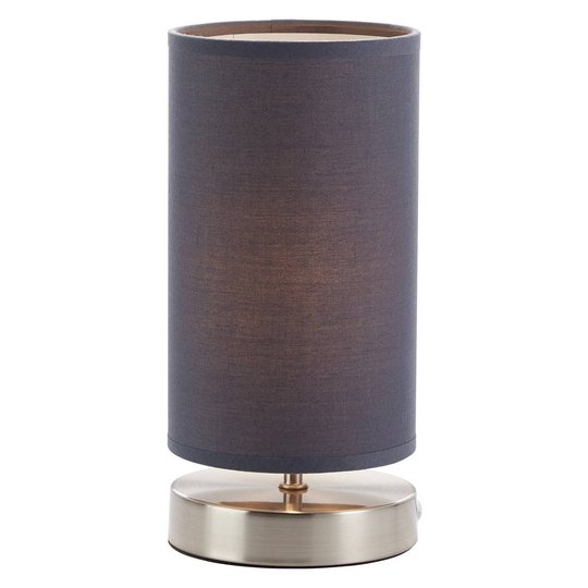 Bordslampa Claire med grå tygskärm