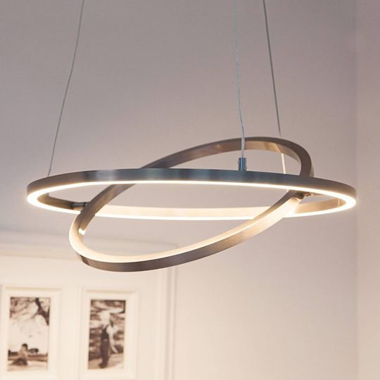 LED-hänglampa Lovisa med två LED-ringar