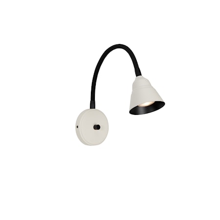 Relief Vägglampa Pärlvit/Matt svart