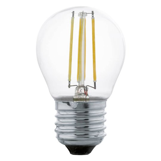 LED-filamentlampa E27 G45 4W, varmvit, klar