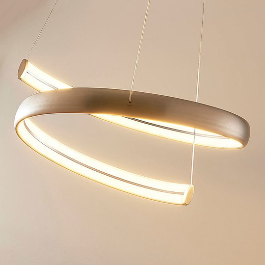 Risto – LED-hänglampa i nickel