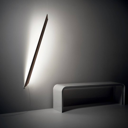 Knikerboker Schegge LED-vägglampa, brun