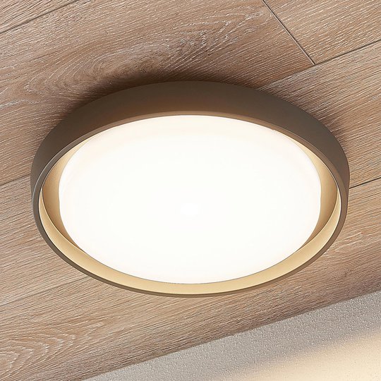 LED-utomhustaklampa Birta, rund, 34 cm