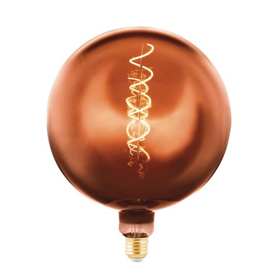 LED-globlampa E27 4 W, koppar ångad