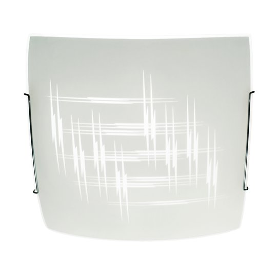 Taklampa Scratch av glas, 40 x 40 cm