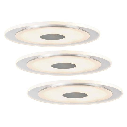 Enkel LED-inbyggnadslampa Whirl, 3dels-set