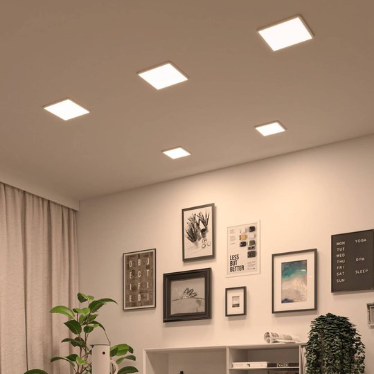 Paulmann LED-panel Areo dimtowarm kantig vit 23 cm