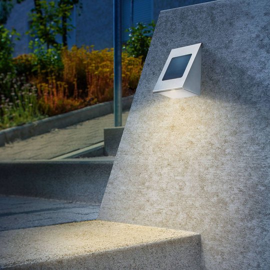 Solvägglampa Shine duo color av rostfritt stål