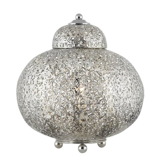 Moroccan bordlampa nickel (Silver)