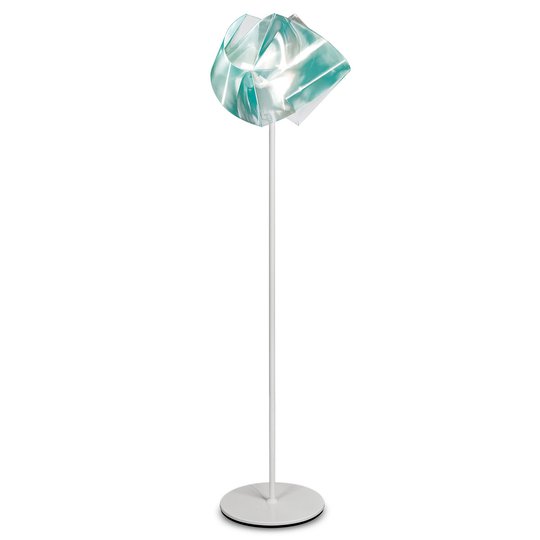 Smaragdgrön golvlampa Gemmy Prisma