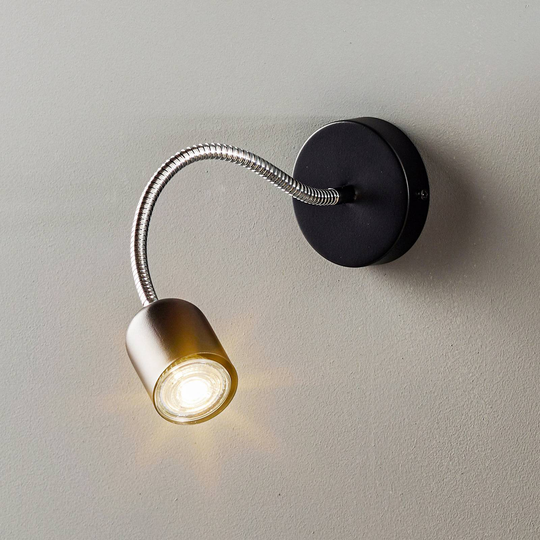 Vägglampa Maxi med flexibel arm, svart