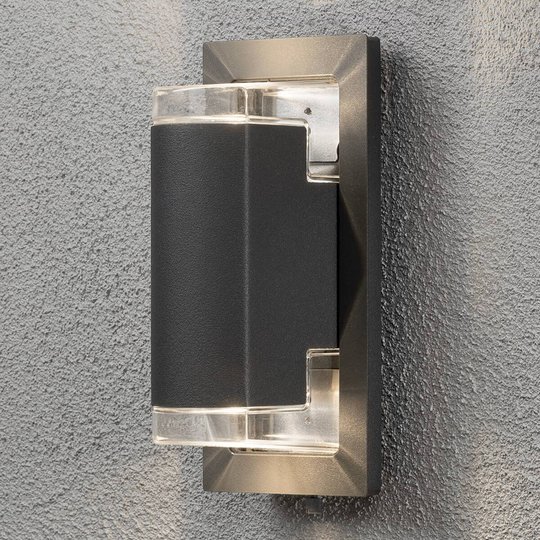 Utomhusvägglampa Potenza, up & down, antracit