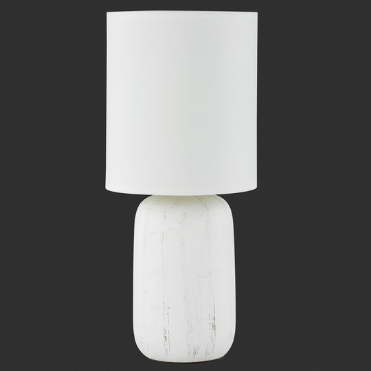 Keramisk bordslampa Clay med textilskärm