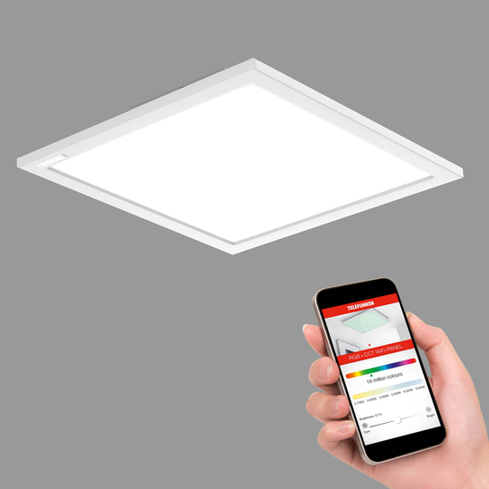 LED-taklampa Gemini, RGBW, 29,5 x 29,5 cm