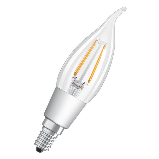 LED-lampa med böjd topp E14 5 W, varmvit dimbar
