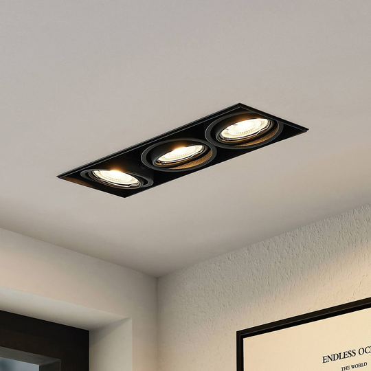 Arcchio Hidaya delvis inbyggd lampa, 3 lampor