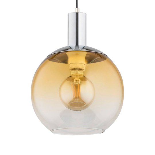 Hänglampa Debi Jantar, 1 lampa, silver/guld