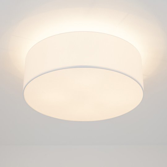 LED-taklampa Gala, 50 cm, chintzskärm vit