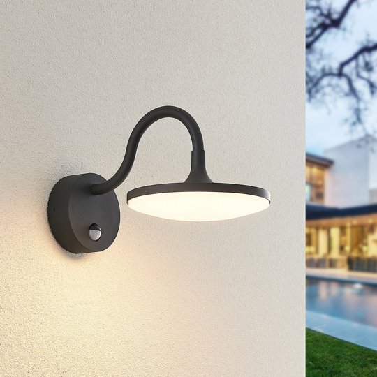 Arcchio Fineria LED-utomhusvägglampa med sensor