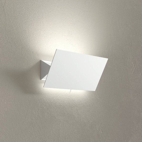 LED-vägglampa Shadow Piccola, vit, bredd 33 cm