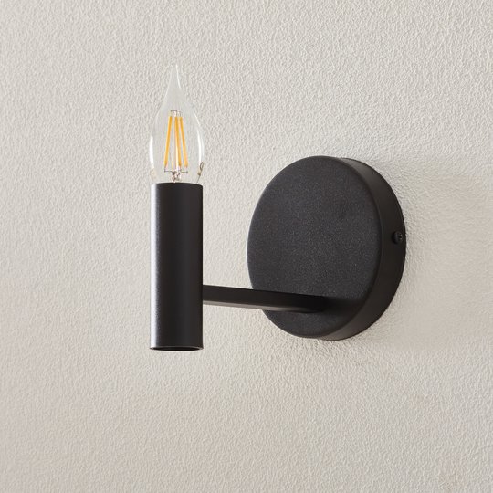 Vägglampa Fokus av metall, svart