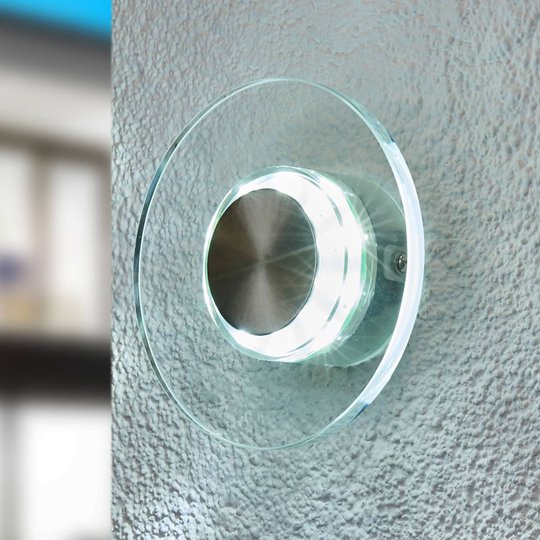 Effektfull LED utomhusvägglampa DANA rund