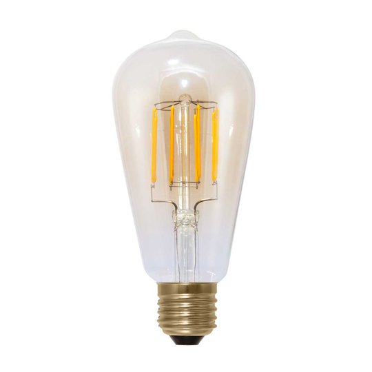 E27 6W 920 LED-Rustikalampa med kolfiberutseende