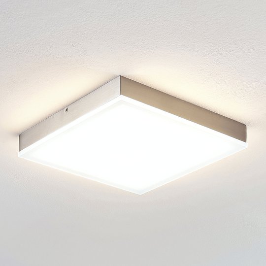 Lindby Tamito LED-taklampa, nickel, 25 cm