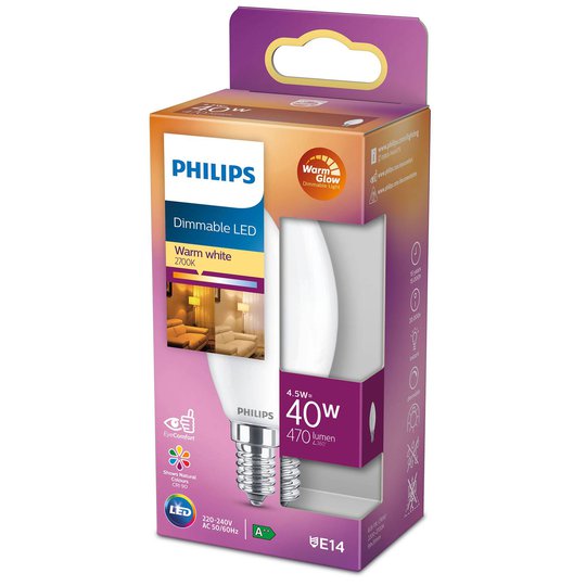 Philips LED Classic WarmGlow E14 B35 4,5 W matt