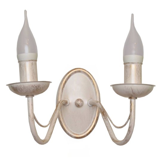 Vägglampa Malbo i vitt, 2 lampor