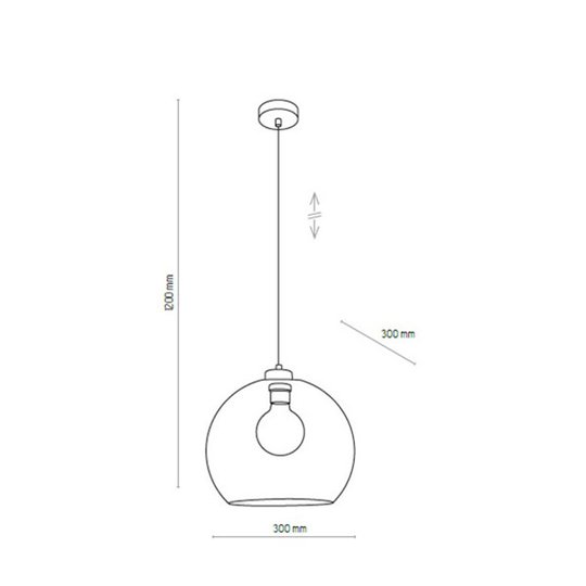 Hänglampa Cubus, 1 lampa, brun