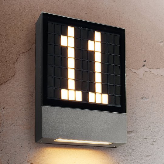 LED-husnummerlampa Pavia med kontaktsystem