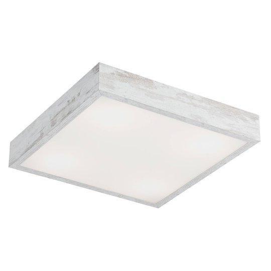 Taklampa Tromsö, 30 x 30 cm, vit antik