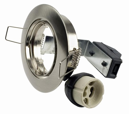 P-202 infälld spotlight 230V (Borstat stål)