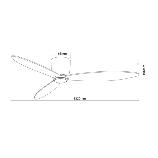 Takfläkt Airfusion Radar, Ø 132 cm svart