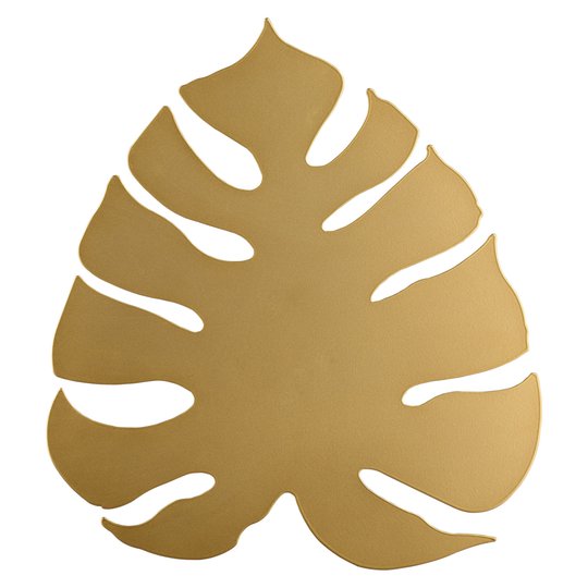 LED-vägglampa Monstera som blad, guld