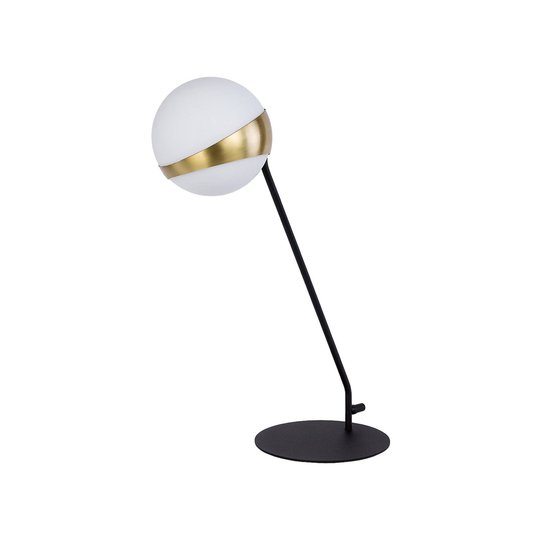Bordslampa Parcel, vit/mässing