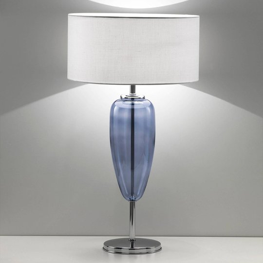 Bordslampa Show Ogiva 82 cm glaselement blått