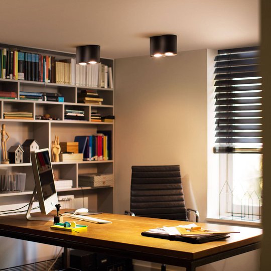 Philips Hue White Ambiance Pillar 2 lampor svart