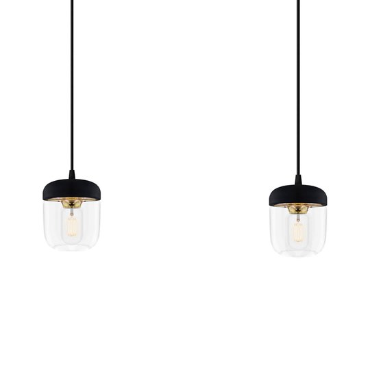 Designhänglampa Acorn – svart och mässing
