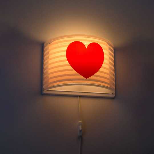Vägglampa för barnrum Light Feeling, kontakt, rosa