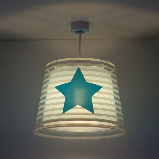 Hänglampa för barnrum Light Feeling, 1 lampa, blå