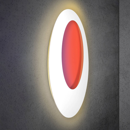 Escale Blade Open LED-vägglampa RGBW vit Ø95cm