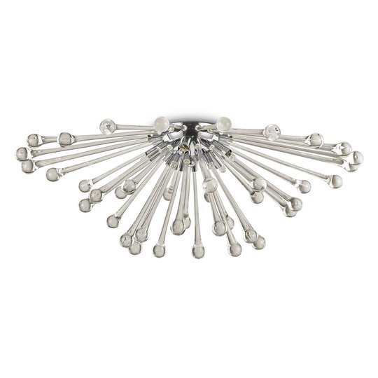 Taklampa Pauline med glasdroppar, 5 lampor